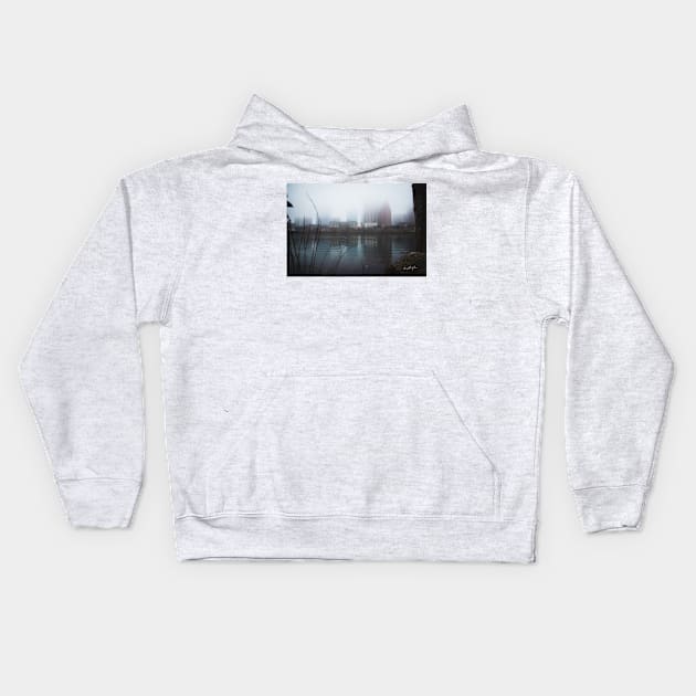 Foggy Downtown Austin Kids Hoodie by jonesing